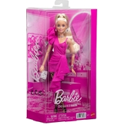 Barbie Deluxe Style Doll #15 in Hot Pink Barbiecore Dress with Lace Tights and Blonde Ponytail