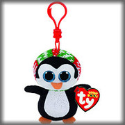 Ty Beanie Boos Clip on" - Xmas Penelope the Penguin Plush
