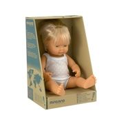 Miniland Educational Baby Doll Caucasian Boy 38cm