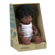 Miniland Educational Baby Doll African Girl 38cm