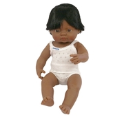 Miniland Educational Baby Ethnic Doll Latin American, Indian Boy 38cm