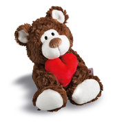 Nici Valentines Love Bear Brown With Heart 22cm Plush