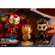 Cosbaby Hot Toys Avengers Infinity Tony Stark, Iron Man Mark L, Infinity Gauntlet Collectable 3-Pack