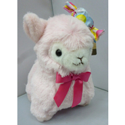 Alpaca Plush Doll 7 Inches Pink Candy