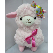 Alpaca Plush Doll 16 Inches Pink Candy