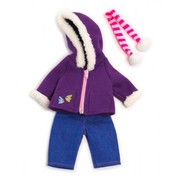 Miniland Doll Clothes Purple Fleece Winter Set 32cm