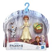 Disney Frozen 2 Anna and Olaf Small Dolls With Basket Accessory