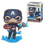 Funko POP Marvel Avengers Endgame Captain America with Mjolnir #573 Vinyl (Damaged boix) Figure