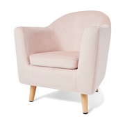 Kid's Velvet Chair - Pink