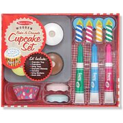 Melissa & Doug Wooden Bake & Decorate Cupcake Set Playset