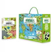 Sassi Science Travel Learn & Explore Animals. Endangered species Puzzle & Book Set