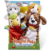 Melissa & Doug Playful Pets Hand Puppets (Rabbit, Parrot, Kitten, and Puppy)
