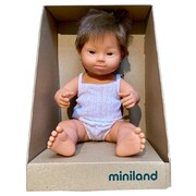 Miniland Educational Baby Doll Caucasian Down Syndrome Boy 38 cm Brunette