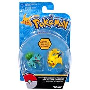 TOMY Pokemon Action Pose Figures - Pikachu vs. Bulbasaur