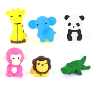 Erasables 3d Eraser set Jugnle Animals