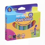 Little Brian Paint Sticks Day Glow Colours (6 pack) Mess Free Painting