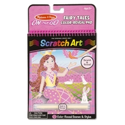 Melissa & Doug On the Go Activity Book Scratch Art Fairy Tale Colour-Reveal Pad