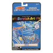 Melissa & Doug On the Go Activity Book Scratch ArtColour-Reveal Pad Vehicles