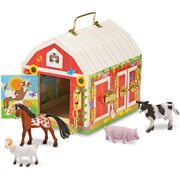 Melissa & Doug Wooden Latches Barn Playset