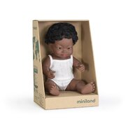 Miniland Educational Baby Doll African Down Syndrome Boy 38 cm