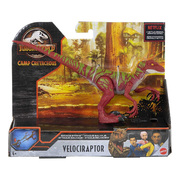 Jurassic World Camp Cretaceous Savage Strike Velociraptor Red Figure