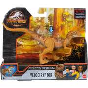 Jurassic World Camp Cretaceous Savage Strike Velociraptor Brown Figure