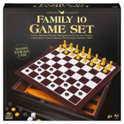 Cardinal Classics Wooden Family 10 Game Set in Cabinet