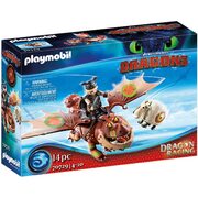 Playmobil How to Train your Dragon Racing: Fishlegs and Meatlug 14pc Playset 70729