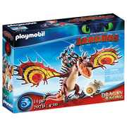 Playmobil How to Train your Dragon Racing: Snotlout and Hookfang 14pc Playset 70731