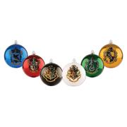 Harry Potter Christmas House Crest Bauble's 6 Pack Ornaments