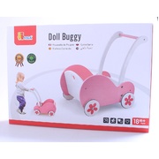VIGA Wooden Pretend Play Toy Buggy Pram Pink