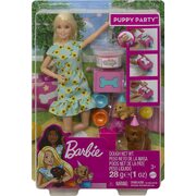 Barbie Puppy Party Blonde Doll Playset