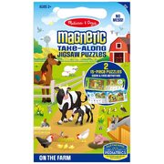 Melissa Doug Magnetic Take Along Jigsaw Puzzles Farm