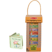 Melissa & Doug Natural Play Book Tower: Little Nursery Books 10 Chunky Books