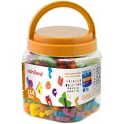 Miniland Educational Magnetic Letters Lowercase Alphabet Jar (154 Pieces)