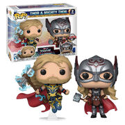Funko Pop Marvel Thor Love and Thunder Thor & Mighty Thor 2 Pack Vinyl Figure