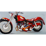 Motorbike Hand Oil based painting 160x 80 cm Home Decoration