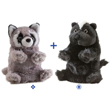 Wild Republic Switch A Rooz Plush - Racoon/Skunk Bandit and Blooms