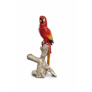 Candle Holder Red Macaw Parrot Bird Statue Home Decor