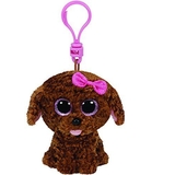 TY Beanie Boos Clip Ons - Curly Brown Dog Plush 