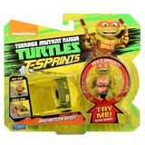 TMNT Ninja Turtles T-Sprints Mad Motion Michelangelo with Party Van 
