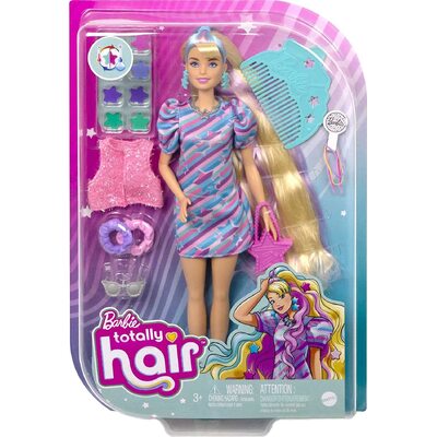 Barbie Totally Hair Star Themed Blonde Hair Doll
