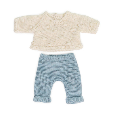 Miniland Doll Clothes Eco Knitted Sweater & Trousers Outfit 21cm (31686)