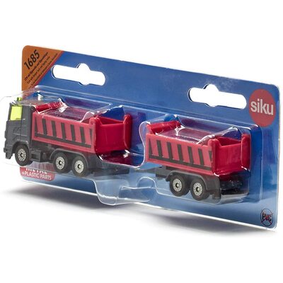 Siku 1685 Die-Cast Vehicle Truck with Dumper Body and Tipping Trailer