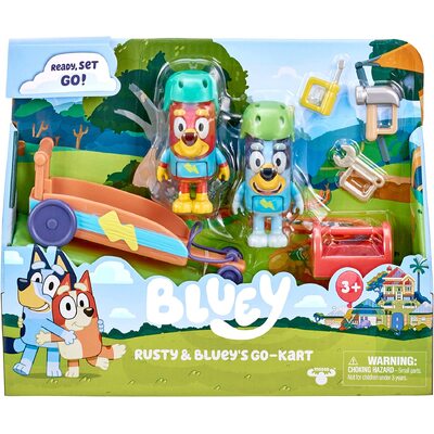 Bluey Rusty & Bluey's Go-Kart Vehicle Playset