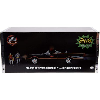 Jada 1:18 Classic TV Series 1966 Batmobile with Lights Batman and Robin 98625