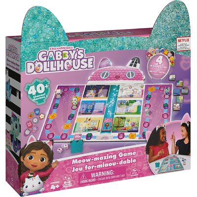 Gabby?s Dollhouse Meow-mazing Board Game with 4 Kitty Headbands