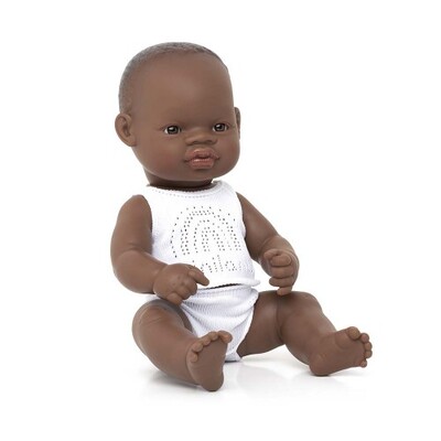 Miniland Educational Baby Doll African Girl 32cm Boxed