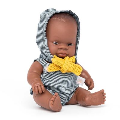 Miniland Educational African Boy Doll with clothing 21cm