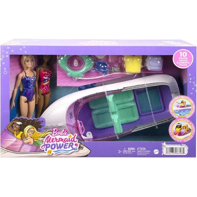 Barbie Mermaid Power Dolls & Boat Playset